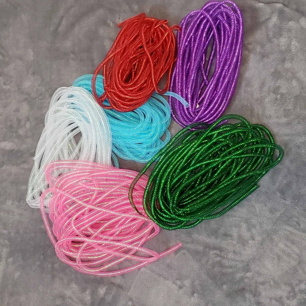 Arts Crafts Decorative Floral Garden Mesh Garland Plastic Purple Tubing 36 ft